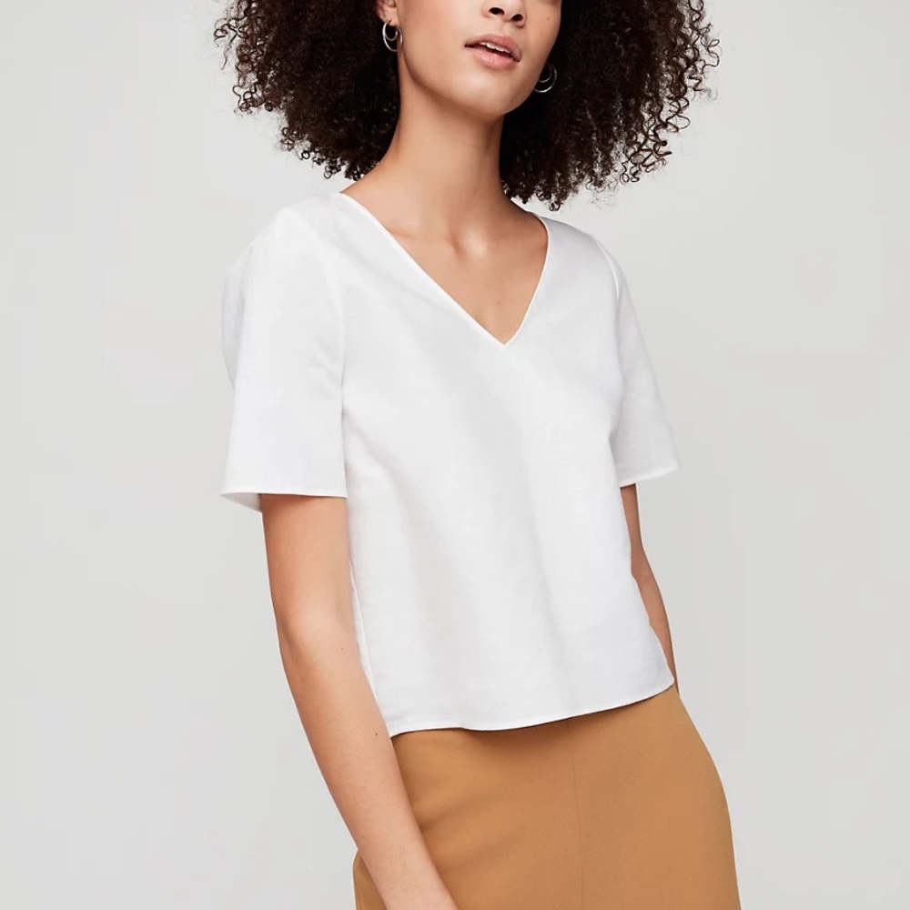Babaton Randy Blouse in White